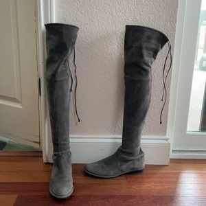 Stuart Weitzman Lowland over the knee grey boots